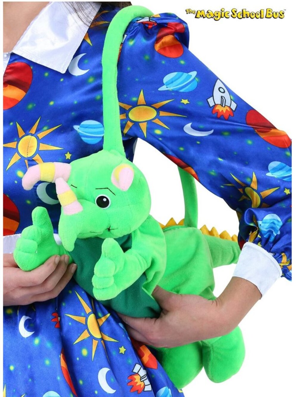 LIKE NEW!!! EUC ~ Magic School Bus Liz Lizard Green Polyester Cartoon Purse
